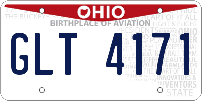 OH license plate GLT4171
