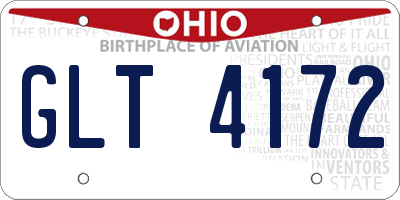 OH license plate GLT4172