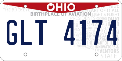 OH license plate GLT4174