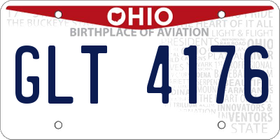 OH license plate GLT4176