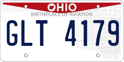 OH license plate GLT4179