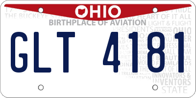 OH license plate GLT4181
