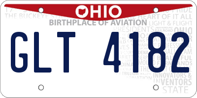 OH license plate GLT4182