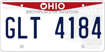 OH license plate GLT4184