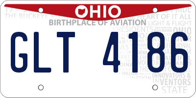 OH license plate GLT4186
