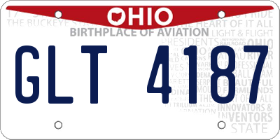 OH license plate GLT4187