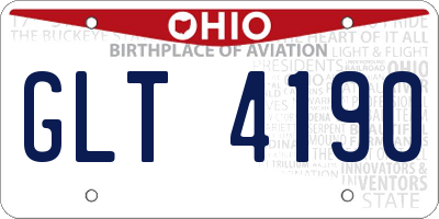 OH license plate GLT4190