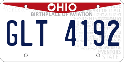 OH license plate GLT4192