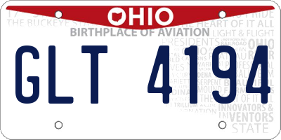 OH license plate GLT4194