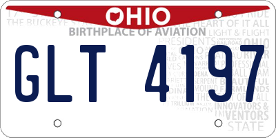 OH license plate GLT4197
