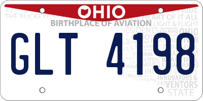 OH license plate GLT4198
