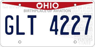 OH license plate GLT4227