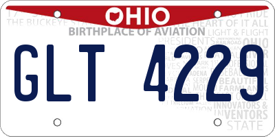 OH license plate GLT4229
