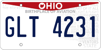 OH license plate GLT4231