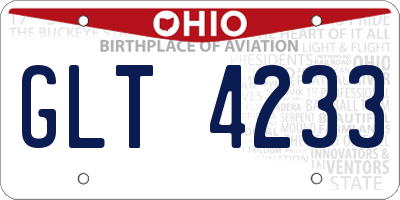 OH license plate GLT4233