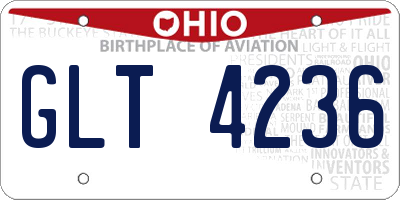 OH license plate GLT4236