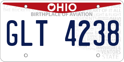 OH license plate GLT4238
