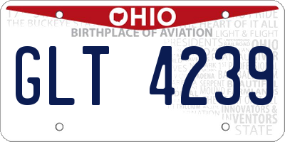 OH license plate GLT4239