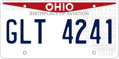 OH license plate GLT4241
