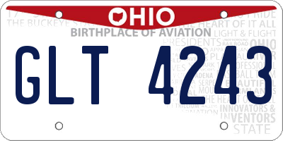 OH license plate GLT4243