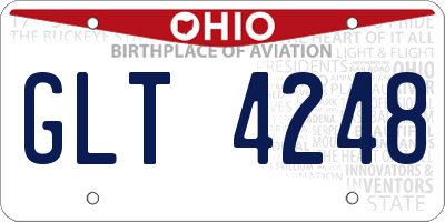 OH license plate GLT4248