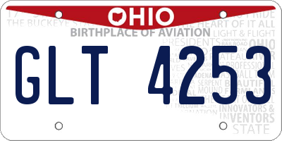 OH license plate GLT4253