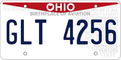 OH license plate GLT4256