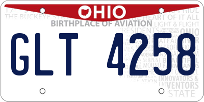 OH license plate GLT4258