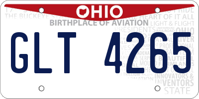 OH license plate GLT4265