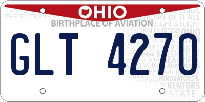 OH license plate GLT4270