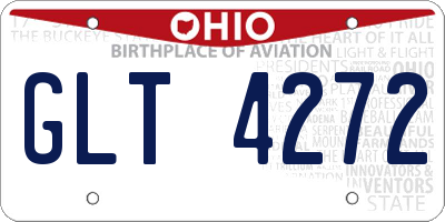 OH license plate GLT4272