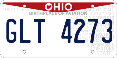 OH license plate GLT4273