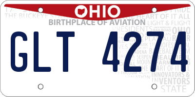 OH license plate GLT4274