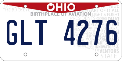 OH license plate GLT4276