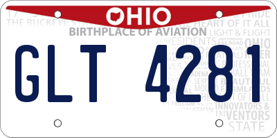 OH license plate GLT4281