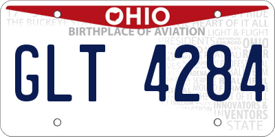OH license plate GLT4284