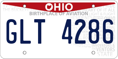 OH license plate GLT4286