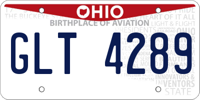 OH license plate GLT4289