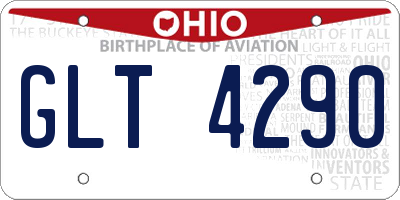 OH license plate GLT4290