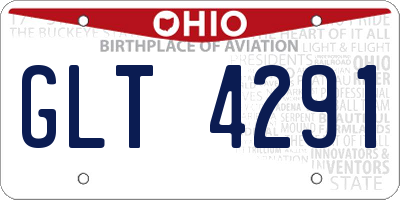 OH license plate GLT4291