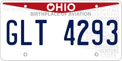 OH license plate GLT4293
