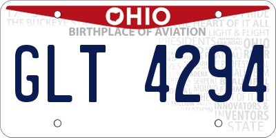 OH license plate GLT4294