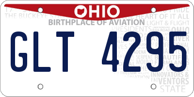 OH license plate GLT4295