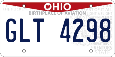 OH license plate GLT4298