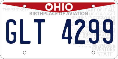 OH license plate GLT4299