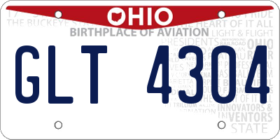 OH license plate GLT4304