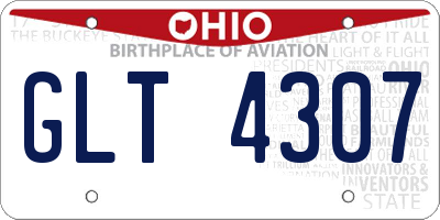 OH license plate GLT4307