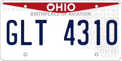 OH license plate GLT4310