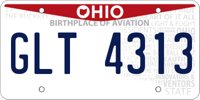OH license plate GLT4313