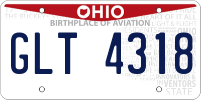 OH license plate GLT4318